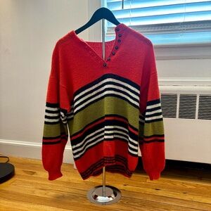 Great Condition Vintage Women's Handmade Sweater with Buttons Size Large